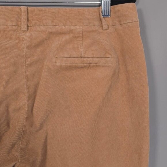 BROOKS BROTHERS Women's Pants Size 14 Corduroy Jeans Tan Flare Straight Camel - Picture 10 of 11